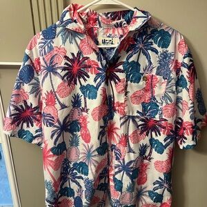 Uzzi Men's Tropical Print Casual Shirt